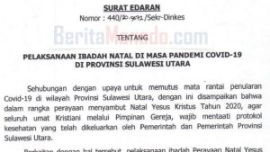 Kasus COVID-19 di Sulut Kembali Naik, Ibadah Natal Lewat Live Streaming