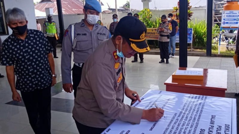 Deklarasikan Netralitas di Pilkada, Anggota Polres Mitra Dituntut Bekerja Profesional dan Proporsional