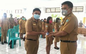 228 Kartu Taspen Diserahkan ke PNS di Lingkup Pemkab Sangihe