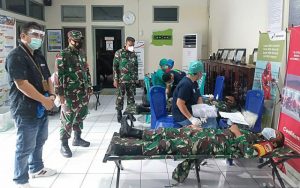 Sambut Hari Juang TNI AD 2020, Kodim 1301/Sangihe Gelar Baksos Donor Darah