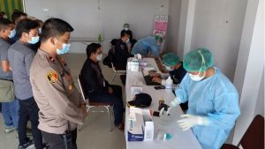 Polsek Pelabuhan dan KPLP Manado Jalani Rapid Test
