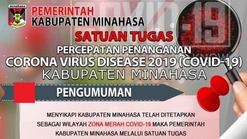 Kembali Ditetapkan Zona Merah, Ini Langkah Pemkab Minahasa
