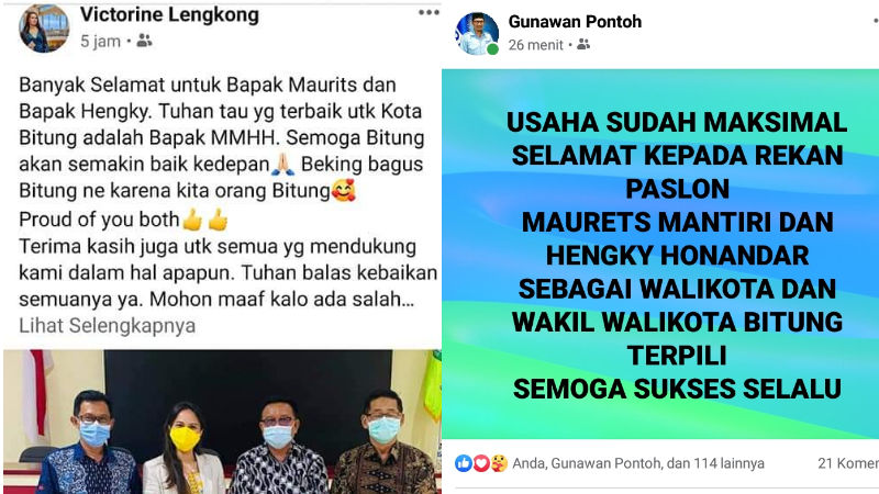 Lewat FB, Victorine-Gunawan Beri Selamat ke Paslon Maurits-Hengky