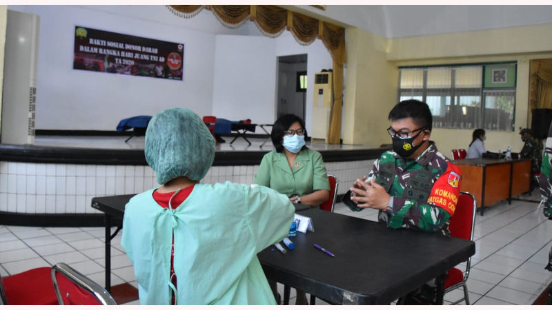 Peringati Hari Juang TNI AD, Korem 131/Santiago Gelar Donor Darah 9 Peringati Hari Juang TNI AD, Korem 131/Santiago Gelar Donor Darah