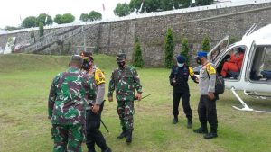 Gunakan Helikopter, Danrem 131/Santiago dan Kapolda Sulut Tinjau Langsung Kondisi Boltim
