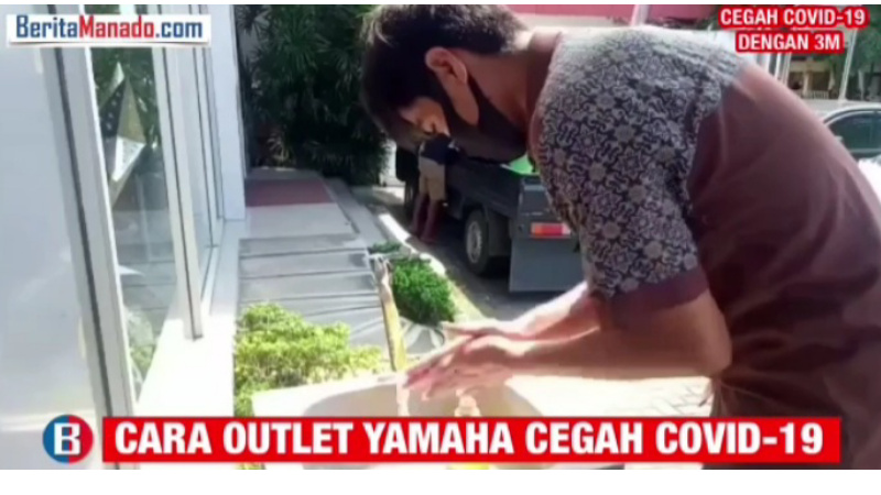VIDEOGRAFIS: Ini Cara Outlet Yamaha Sudirman Cegah Penularan Virus Covid-19