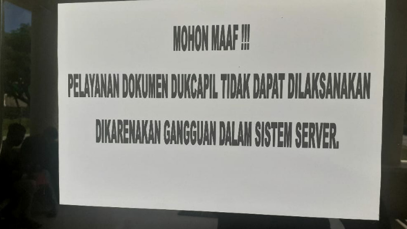 'Jantung' Pelayanan Dukcapil Bolmut Rusak, Pelayanan Pun Ikut Dihentikan