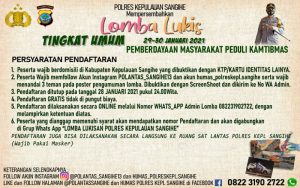 Bertajuk ‘Pemberdayaan Masyarakat Peduli Kamtibmas’, Polres Sangihe Gelar Lomba Lukis