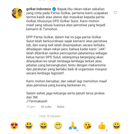 Kader Terseret Video Viral, DPP Golkar Minta Maaf