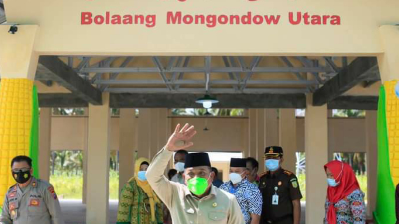 Resmikan Pasar Sangkub, Depri Pontoh: Untuk Kepentingan Masyarakat Bolmut