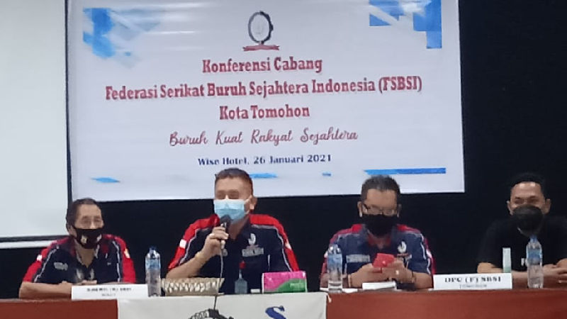 Sukses Gelar Konfercab, SBSI Tomohon Miliki Pemimpin Baru