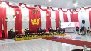 HUT Daerah ke-596, DPRD Sangihe Gelar Rapat Paripurna Dengan Terapkan Prokes COVID-19