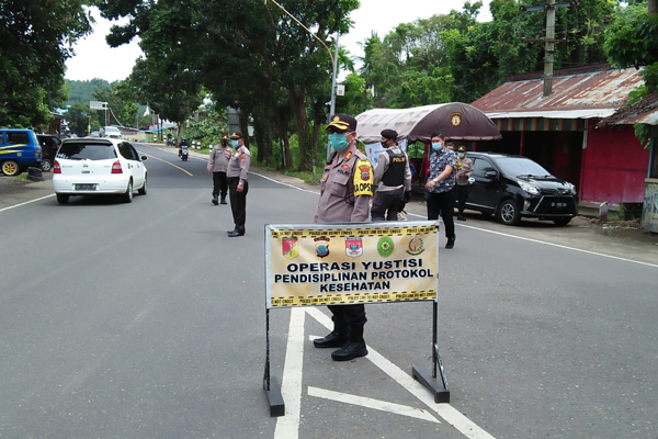 Awasi Protokol Kesehatan, Kapolres Minsel Pimpin Operasi Yustisi