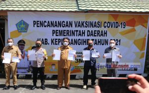 Dilaksanakan Dengan Prokes 3M, Pemkab Sangihe Canangkan Vaksinasi COVID-19 Tahun 2021