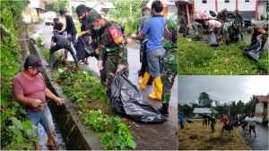 Peringati Hari Sampah Nasional, Personil Koramil Tombatu Peduli Lingkungan