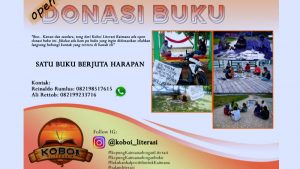 Satu Buku Berjuta Harapan, Koboi Literasi Lakukan Open Donasi