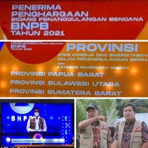 Pemprov Sulut Dianugerahi Penghargaan Penanganan COVID-19 oleh BNPB