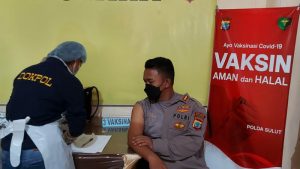 Ratusan Personel Polres Bolmut Mulai Divaksin Covid-19