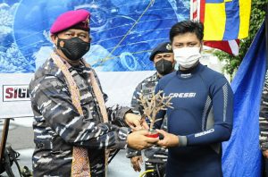 Danlantamal VIII Manado Sambangi Kepulauan Sangihe, Langsung Buka Giat Transplantasi Terumbu Karang