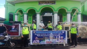Kasatlantas Polres Minsel Pimpin Bakti Sosial di Masjid Al-Akbar