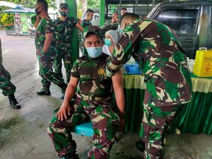 Siap dan Sehat Jaga Perbatasan NKRI-Filipina, Satgas Pam Puter Jalani Vaksinasi COVID-19 Tahap II