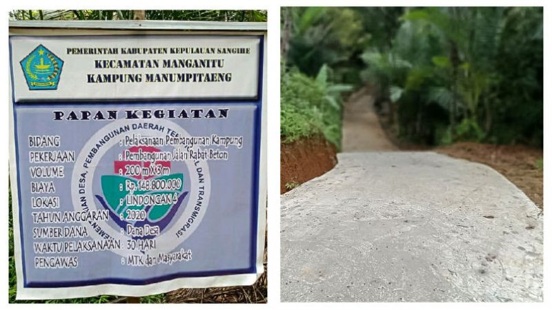 Warga Manumpitaeng Pertanyakan Jalan Rabat Beton di Lindongan IV yang Tak Diaspal