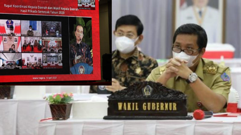 Diikuti Wagub Steven Kandouw, Presiden Jokowi Minta Kepala Daerah Perbanyak Program Padat Karya