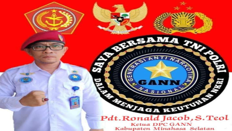 GANN Minsel Apresiasi Kinerja Sat Resnarkoba, Ronald Jacob: Lindungi Keluarga Kita