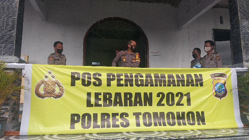 Tinjau Pos Pengamanan Lebaran di Tombariri, Kapolres Tomohon: Masih Kondusif