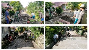 Sukseskan Pembangunan Jalan di Wilayah Binaan, Babinsa Kendahe Terjun Langsung di Tengah Masyarakat