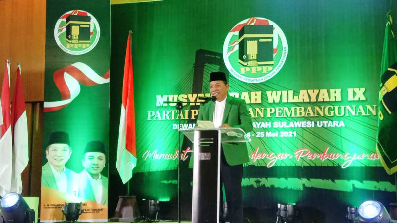 Dipilih Aklamasi, Depri Pontoh Pimpin PPP Sulut Periode 2016-2021