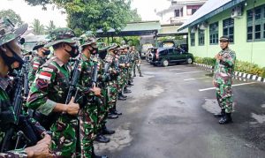 Dandim Rachmat Christanto Berikan Penekanan dan Arahan Bagi Personel Satgas Pam Puter Baru