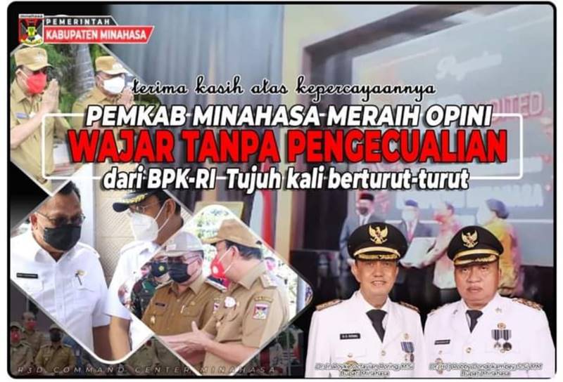 Minahasa Raih WTP dari BPK RI