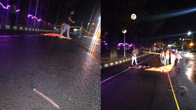 Usai Ditikam, Fransiskus Terkapar di Depan Kantor Wali Kota Bitung