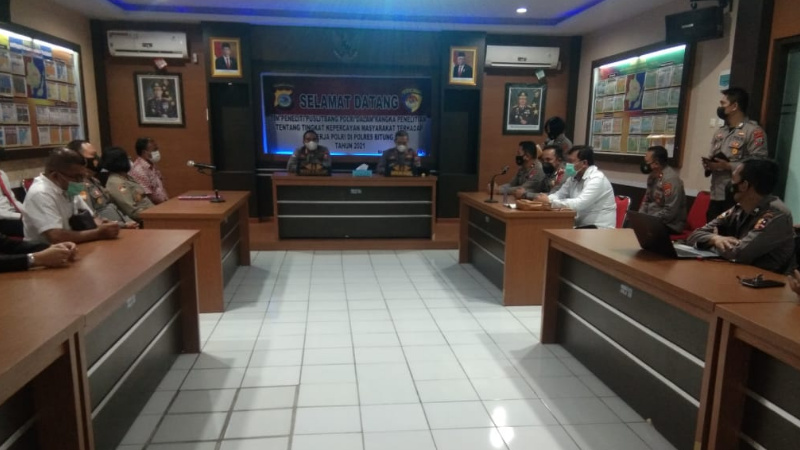 Tim Litbang Polri Cek Kepercayaan Publik Terhadap Polres Bitung