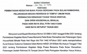 Tempat Wisata di Minahasa Ditutup Saat Hari Raya Keagamaan