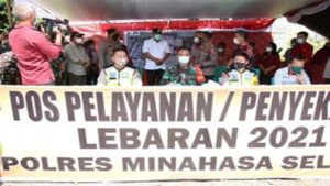 Bersama Rusli Habibie, Olly Dondokambey Tinjau Pos Larangan Mudik Perbatasan Sulut-Gorontalo