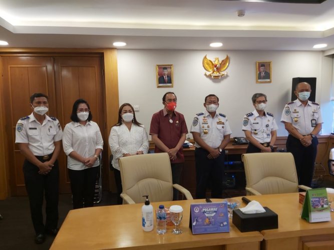 Royke Roring Sambangi Kementerian Perhubungan Republik Indonesia