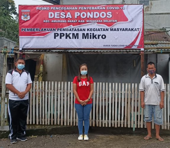 Pemdes Pondos Aktivkan PPKM Mikro, Ini Penjelasan Deity Kalalo