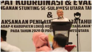 Dihadapan Bupati-Walikota se-Sulut, Amin Lasena Sampaikan Trend Positif Penurunan Angka Stunting di Bolmut