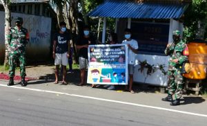 Peduli Keselamatan Masyarakat, Jajaran Kodim 1301/Sangihe Terus Gencarkan Penerapan Prokes