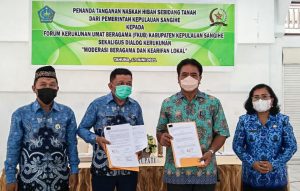 Bantu Pembangunan Sekretariat FKUB, Pemkab Sangihe Hibahkan Sebidang Tanah