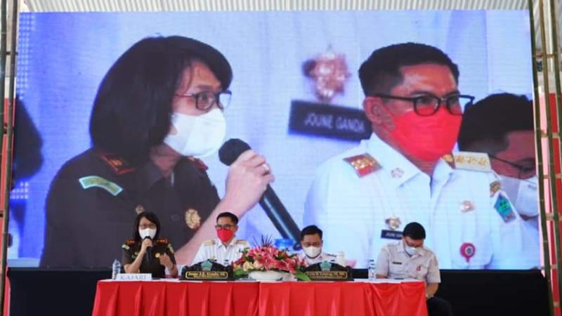 Bupati Joune Ganda Pimpin Rakor dan Launching Program Membangun Desa Bersama Jaksa