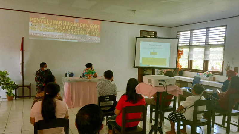 Satgas TMMD ke-111 Bekali Masyarakat Kumersot Soal Hukum dan KDRT
