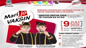 Ada Vaksinasi di Mantos 9 Juli, Ayo Daftar!