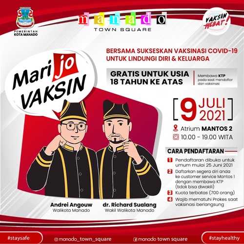 Ada Vaksinasi Di Mantos 9 Juli Ayo Daftar Beritamanado Berita Terkini Manado Sulawesi Utara