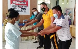 Wajib Laksanakan Prokes saat Terima BLT, Kapolsek Manganitu Sebut Sudah Keharusan