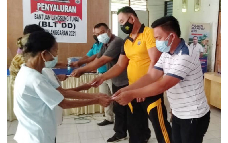 Wajib Laksanakan Prokes saat Terima BLT, Kapolsek Manganitu Sebut Sudah Keharusan