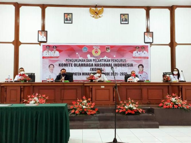 Robby Dondokambey Lantik Ketua KONI Kabupaten Minahasa