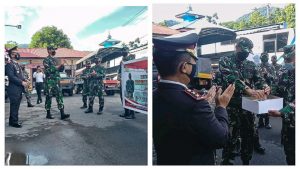 HUT ke-75 Bhayangkara, Dandim Lukas Sormin Beri Kejutan Bagi Kapolres Tony Susetyo